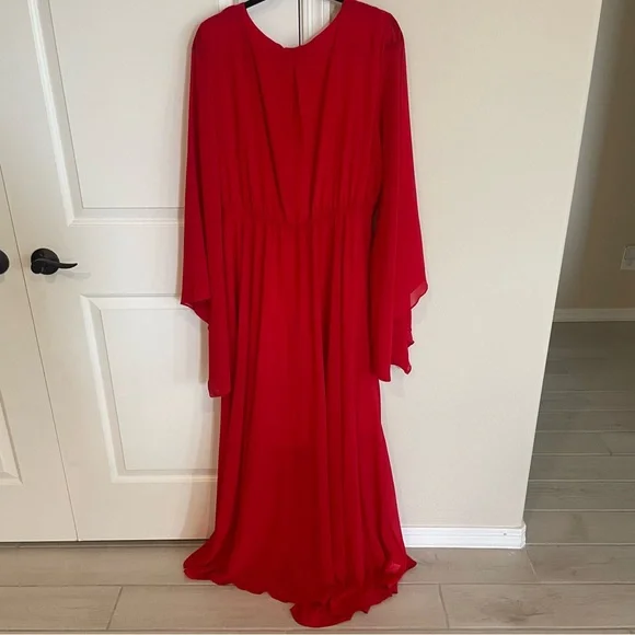 Meghan LA Lilypad Red Maxi Dress - Picture 9 of 11